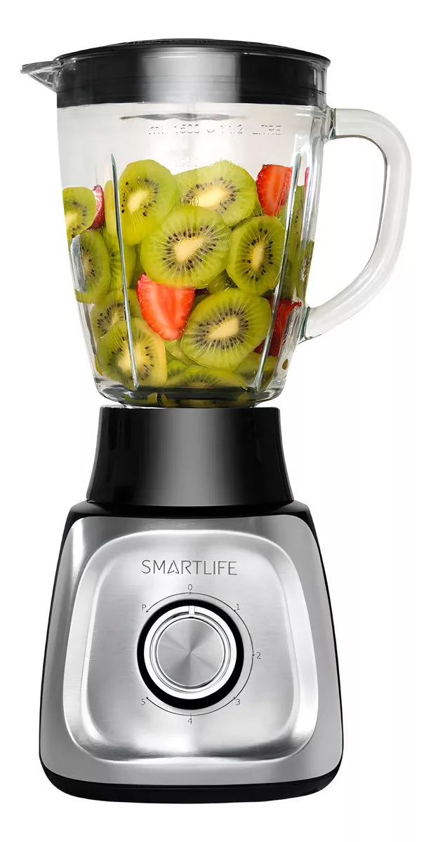 Licuadora Smartlife Jarra Vidrio 1.5l 600w 5 Vel + Pulso Col