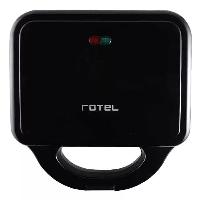 Sandwichera Grill Y Waflera Rotel 3 En 1 Color Negro