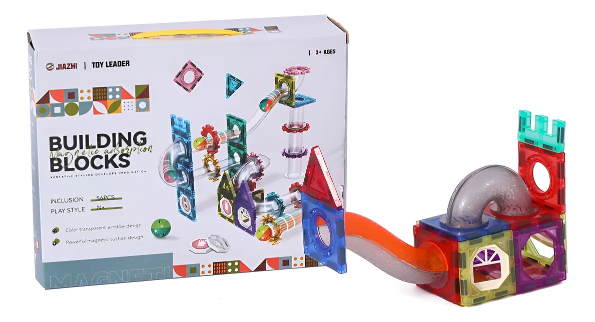 Juego De Construcción Con Imanes Para Niños 56 Piezas