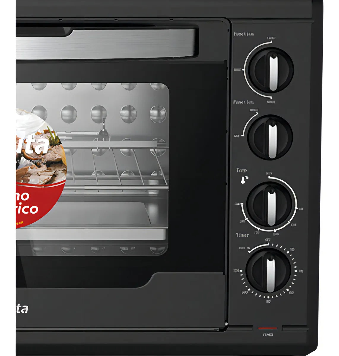 Horno Electrico Enxuta 55lts 2000w Con Accesorios - Negro