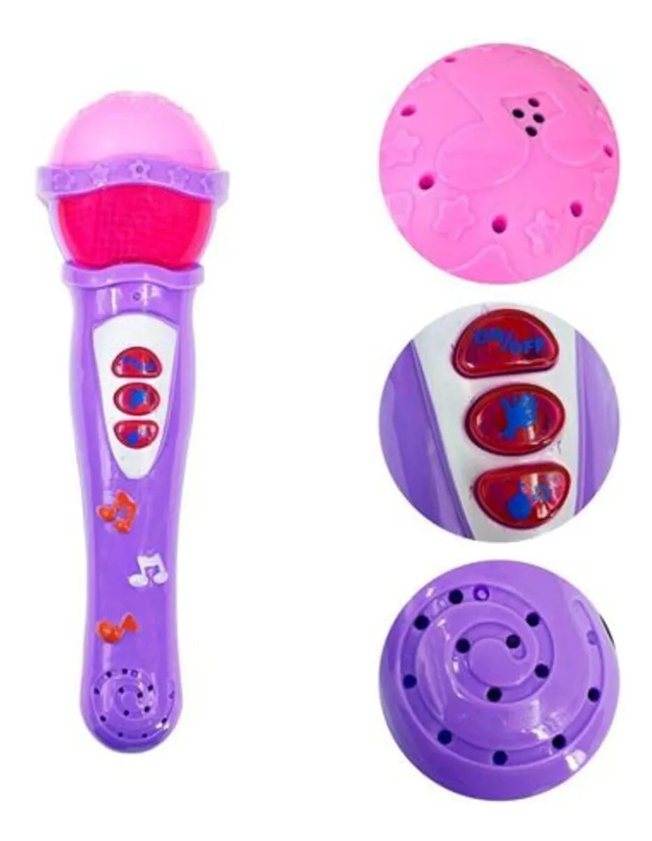 Micrófono Infantil Juguete A Pila Con Sonidos