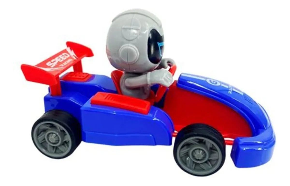 Auto A Fricción Con Piloto Casco C/u - Colores Surtidos