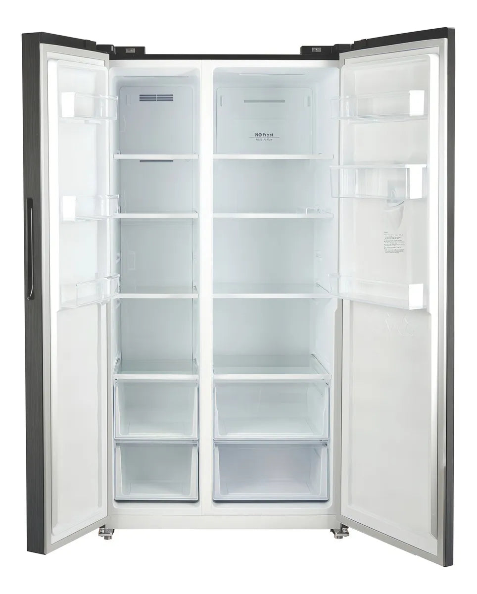 Refrigerador Heladera Side By Side Tem Si5420 Gris Oscuro
