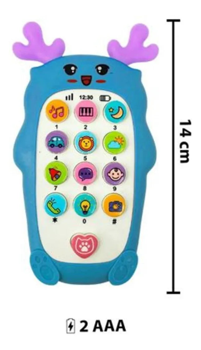 Celular De Juguete Teléfono Infantil Didactico Luz Y Sonido