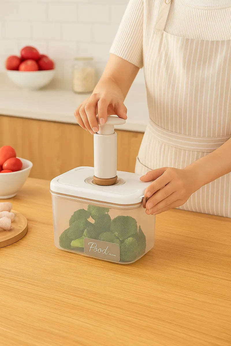 Pote Recipiente Vianda Herm‚tico Al Vacio Comida 2000ml