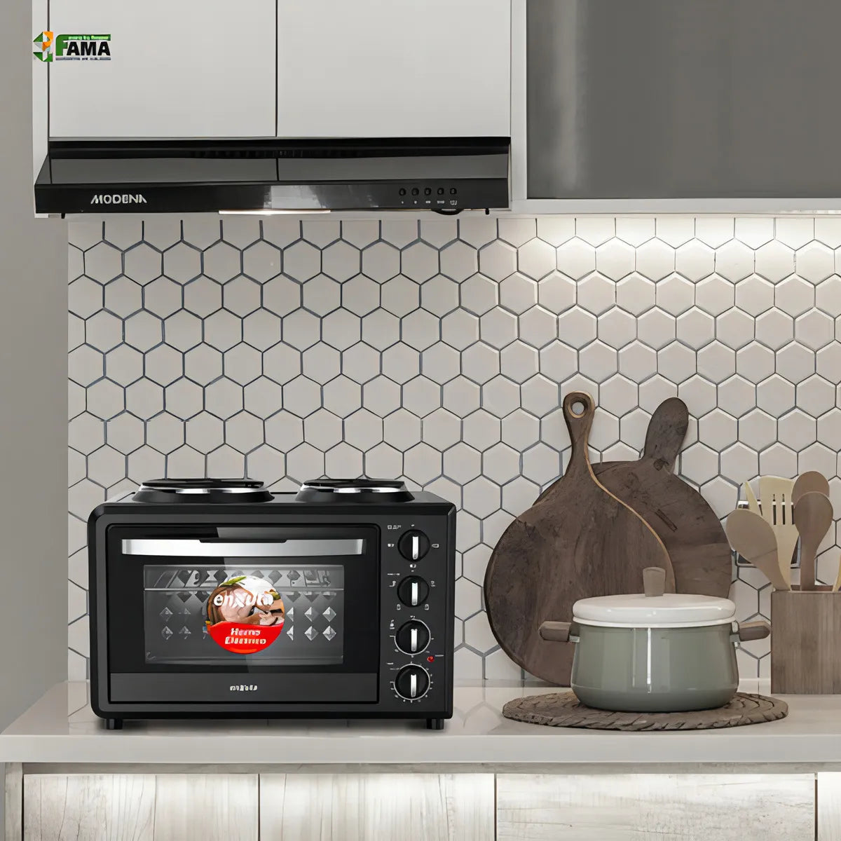 Horno Electrico Enxuta Con 2 Discos 32lts - Negro