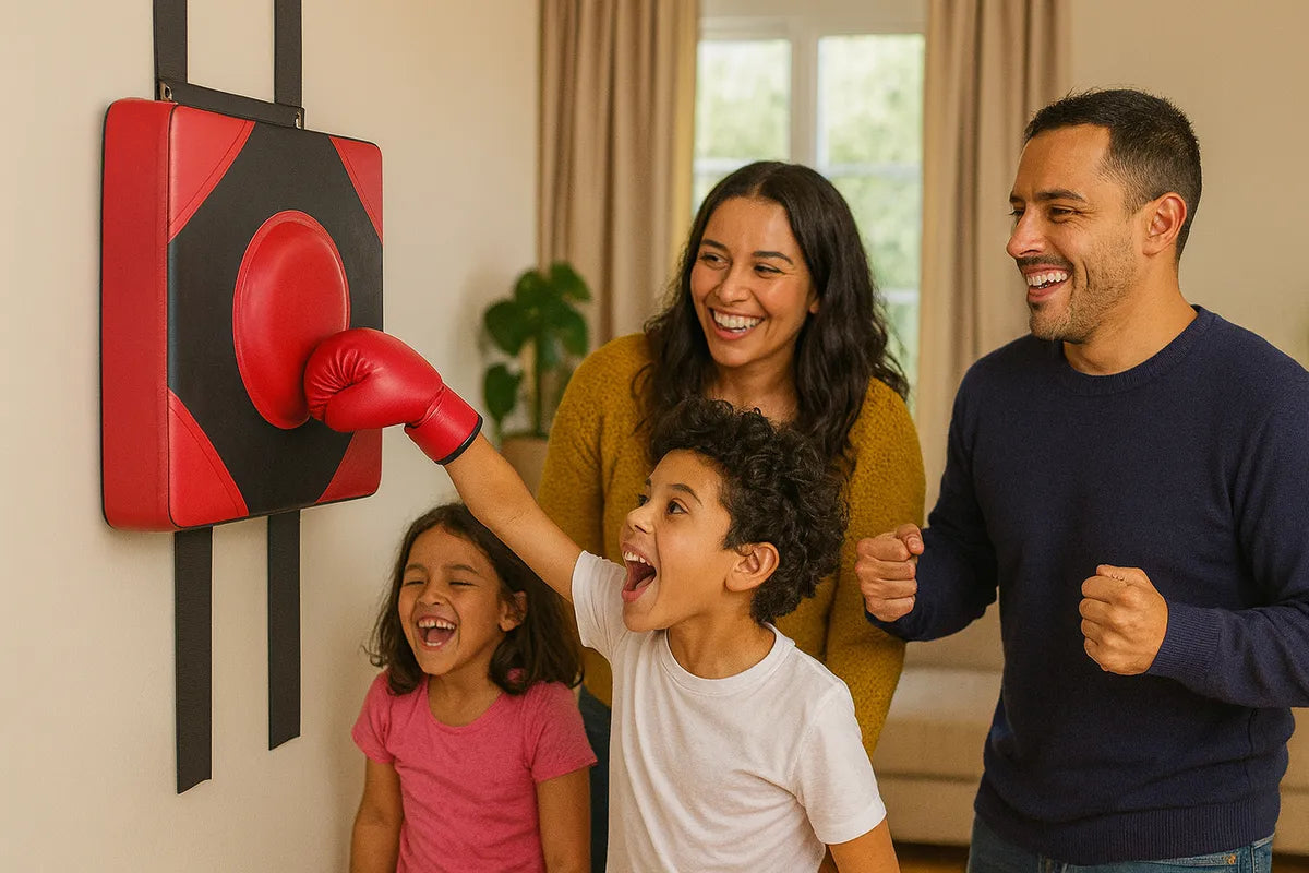 Bolsa De Boxeo Montada En La Pared Color Rojo Entrenamiento