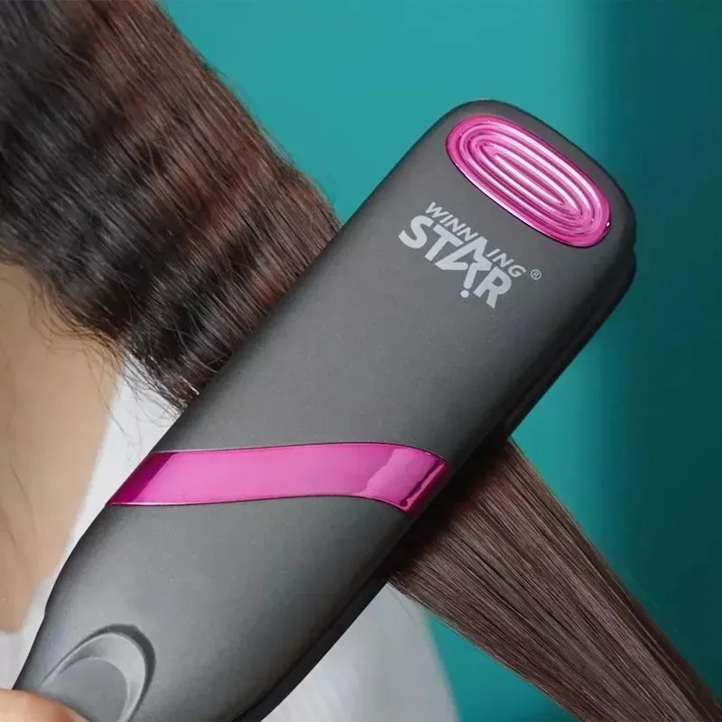 Plancha De Pelo Onda Doble Winning Star Planchita 4 Colores