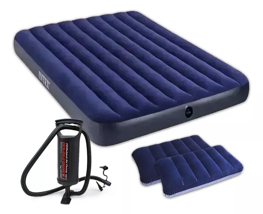 Colchon Inflable 2plaza +inflador+almohada Lh-3251