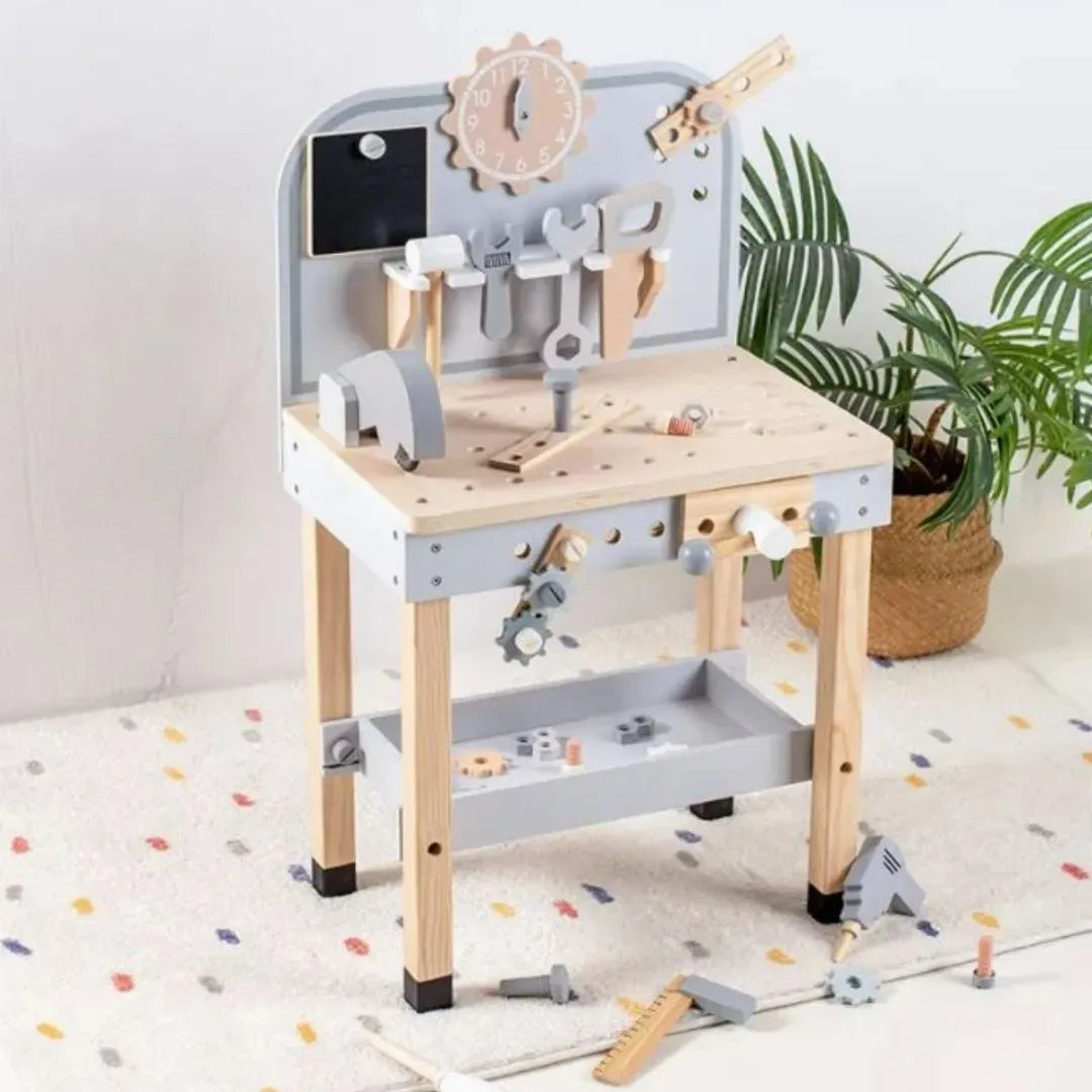 Juego Mesa De Herramientas De Madera 75x45x30cm