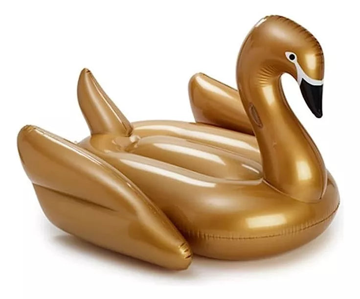 Inflable Gigante Cisne Dorado Para Piscina