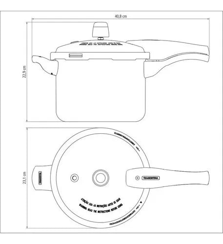 Olla A Presi¢n Tramontina Vancouver 20cm Roja 4.50 Litros