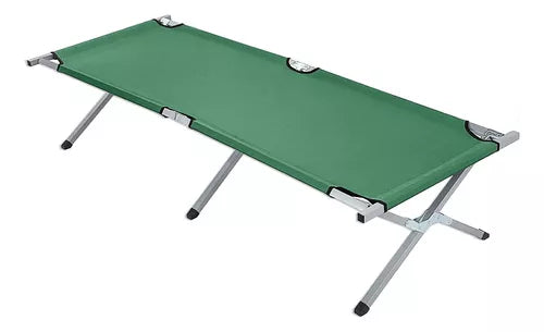 Catre Cama Plegable De Lona Y Aluminio Con Bolso P/ Camping