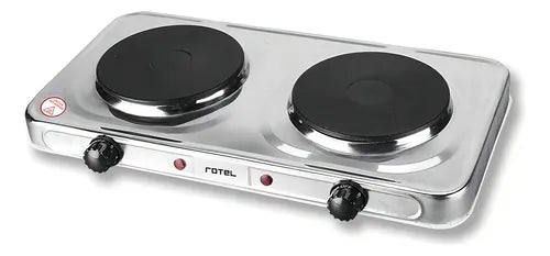Anafe Cocina El‚ctrico De Acero Inoxidable 2 Discos Rotel