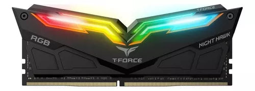 Memoria Ram T-force Night Hawk Rgb Gamer Color Black 16gb