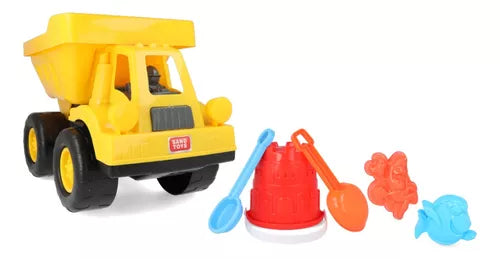 Camión Con Accesorios Para Playa 23 X 36 X 27 Cm