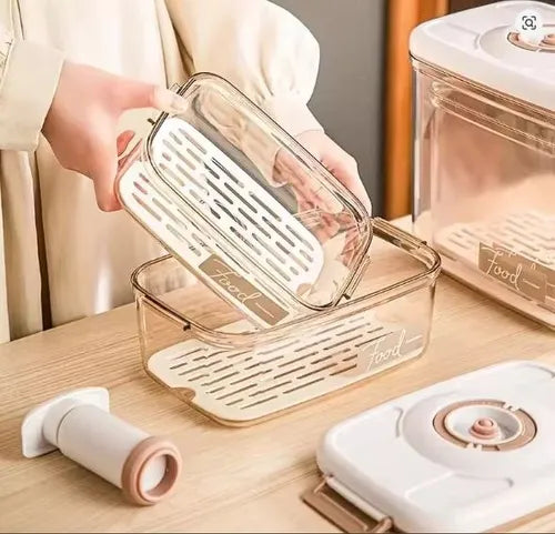 Pote Recipiente Vianda Herm‚tico Al Vacio Comida 2000ml