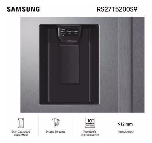 Heladera Side By Side Samsung Inverter Space Max 716l Color