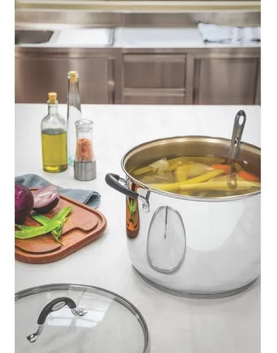 Olla Alta Solar Silicone Tramontina 30 Cm Acero 15,40 Lts