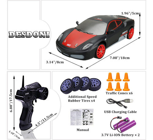 Auto Control Remoto Rc Drift Pista 4x4 Potente Adultos Niños