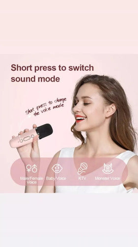 Parlante C/microfono Karaoke Bluetooth Niños Luces