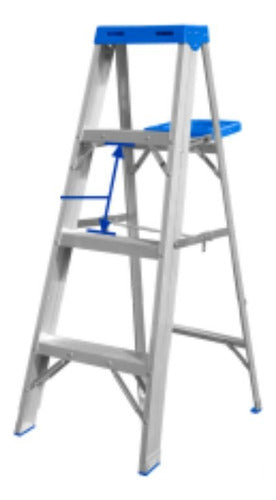 Escalera Pintor 4 Esc 150kg Con Bandeja Wadfow Wld4h04