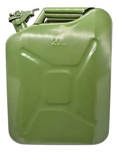 Bidón Metálico 20 L Verde Militar Nafta Combustible Auto