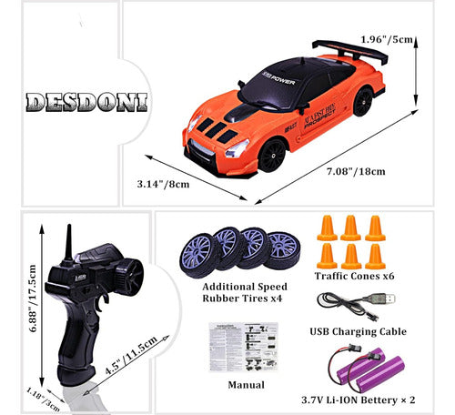 Auto Control Remoto Rc Drift Pista 4x4 Potente Adultos Niños