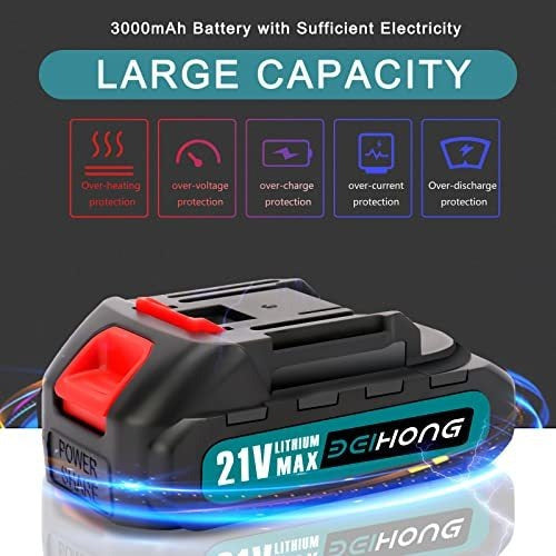 Mini Motosierra 6 Pulgadas 2 Baterías 21v 2 Cadenas Tgouy