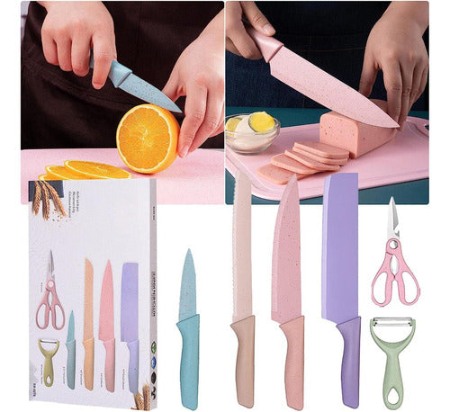 Juego Set Kit Cuchillos Cuchillas Cocina Acero Inoxidable