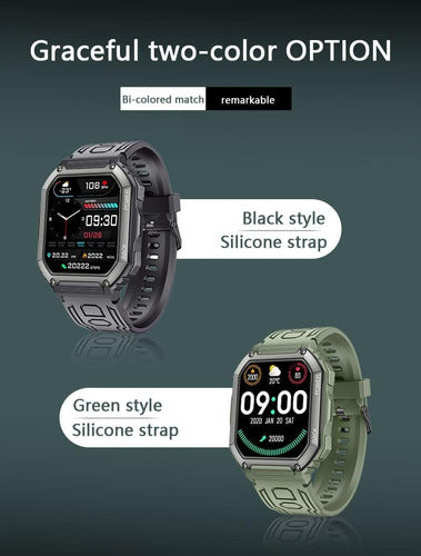Smartwatch Deportivo Sumergible 50M con Llamadas Bluetooth y Monitor de Salud