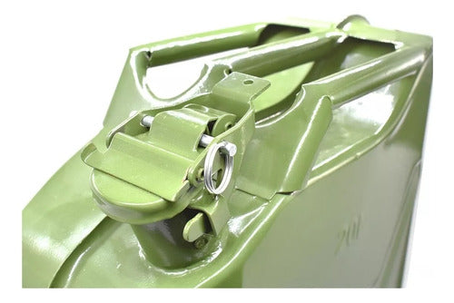 Bidón Metálico 20 L Verde Militar Nafta Combustible Auto