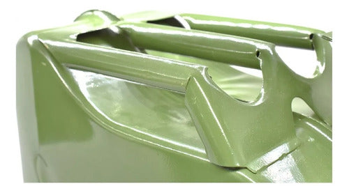Bidón Metálico 20 L Verde Militar Nafta Combustible Auto
