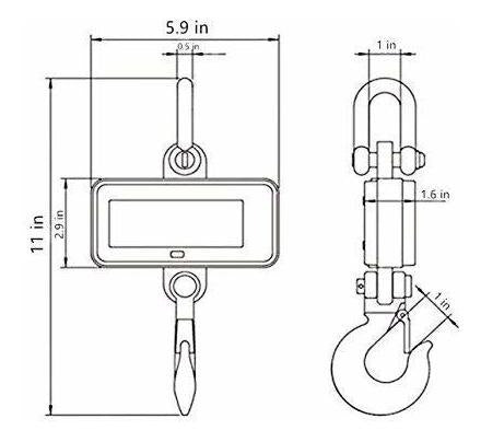 Balanza De Colgar Industrial 1000 Kg Tgouy