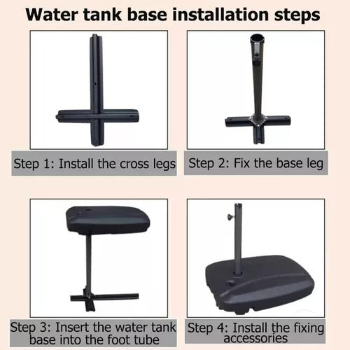 Sombrilla Patio Jardín 2.70 Impermeable Filtro Uv C/base