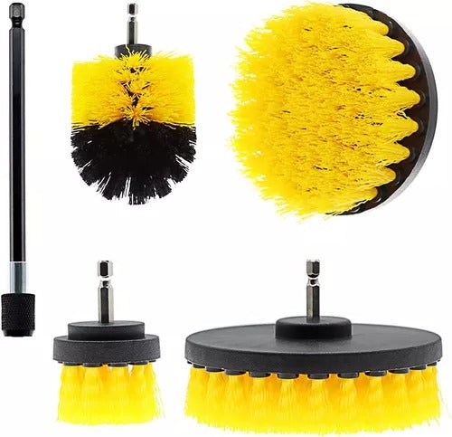 Set 5 Cepillos Limpieza P/taladro Baño Suelo Mármol Cerámic