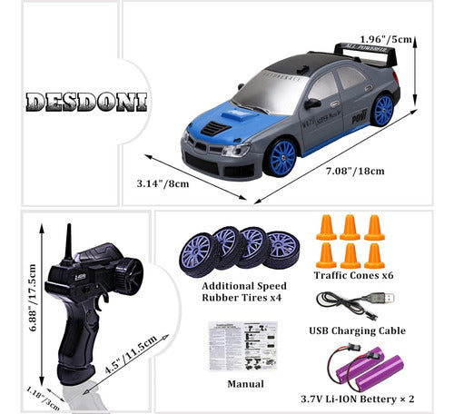 Auto Control Remoto Rc Drift Pista 4x4 Potente Adultos Niños