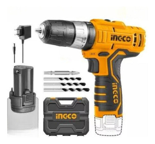 Atornillador Percutor 12v S12 + X2 Baterias + Maletin Ingco