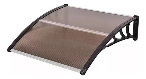 Alero Policarbonato Bronce 1 X0,8 Techo Ahumado Patio Jardín