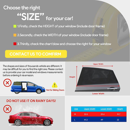 Para Sol Cubre Venta Lateral Para Auto 2 Piezas