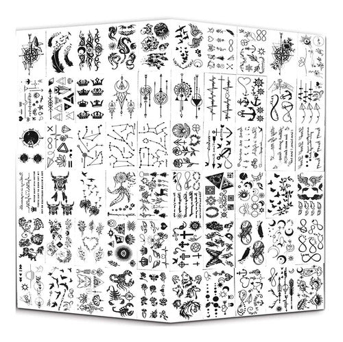 60 Tatuajes Temporales Impermeables Tgouy