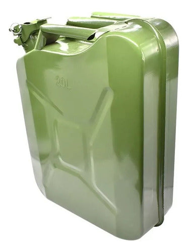 Bidón Metálico 20 L Verde Militar Nafta Combustible Auto