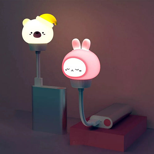 Veladora Usb Luz De Noche Dormitorio Dormir Bebe/niño