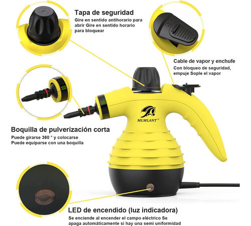 Limpiadora Vapor 6 En 1 Potente Eficiente Cocina Baño