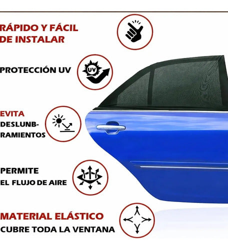 Para Sol Cubre Venta Lateral Para Auto 2 Piezas