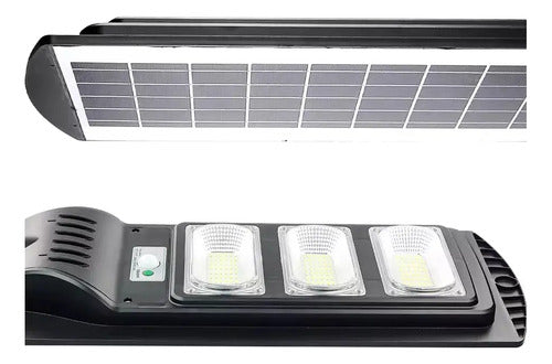 Foco Solar Led 200w Control Soporte Sensor Japón