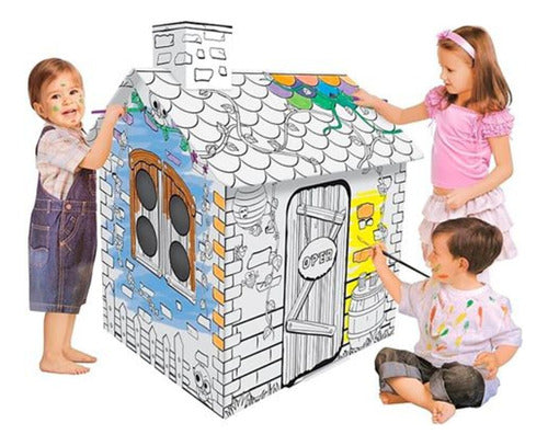 Casita Carpa Para Niños Casita Para Pintar Patio Interior