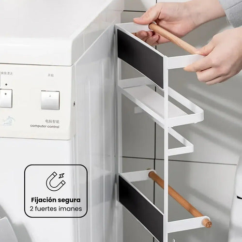 Estante Estanteria Organizador Magnetico Cocina Heladera Blanco