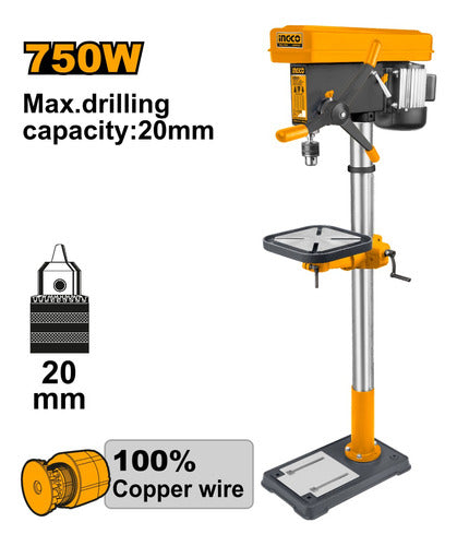 Taladro De Banco 750w 20mm Ingco