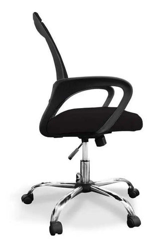 Silla De Oficina Doona X5 Negra Ergonómica Con Respaldo Negro Malla